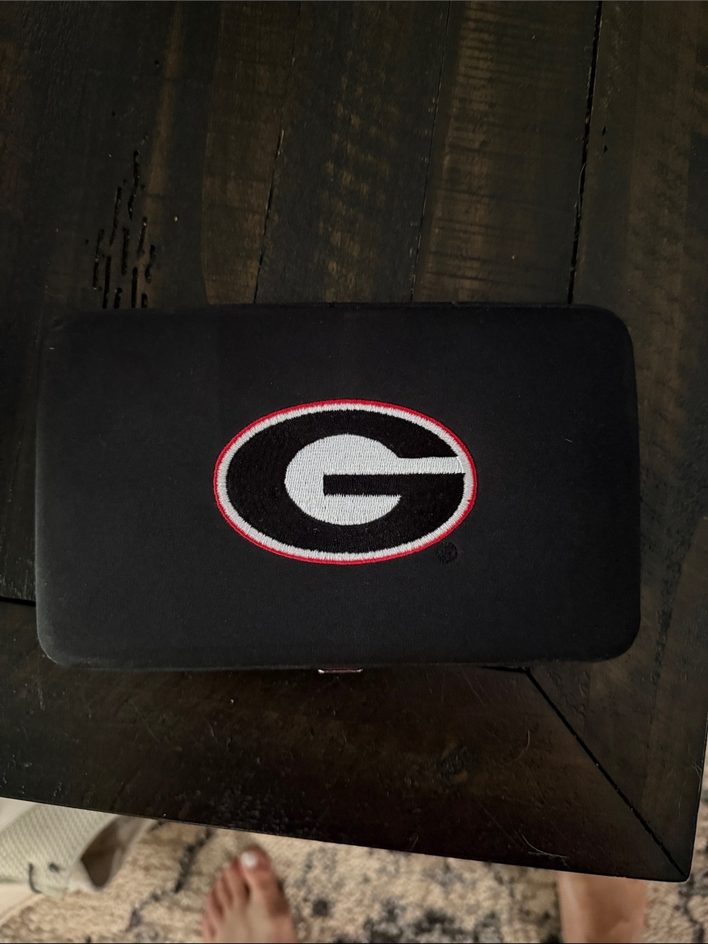 UGA Black Wallet card holder with Team Logo - Black